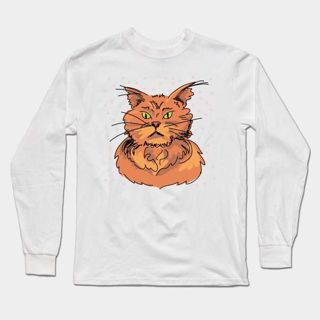 Angry Kitty Long Sleeve T-Shirt by SWON Design